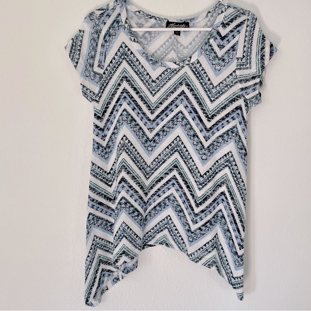 Absolutely Famous Chevron Knit Tee